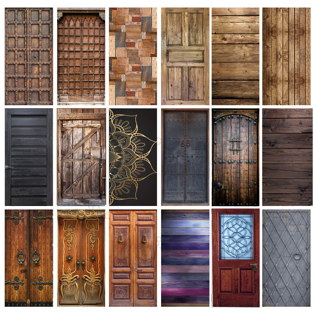 Woodworking Glue - Imitation Wood Doors Sticker Retro Wooden