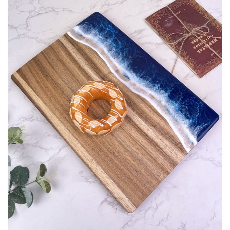 Wave Resin Acacia Cutting Boar - Woodworking Resin review and price