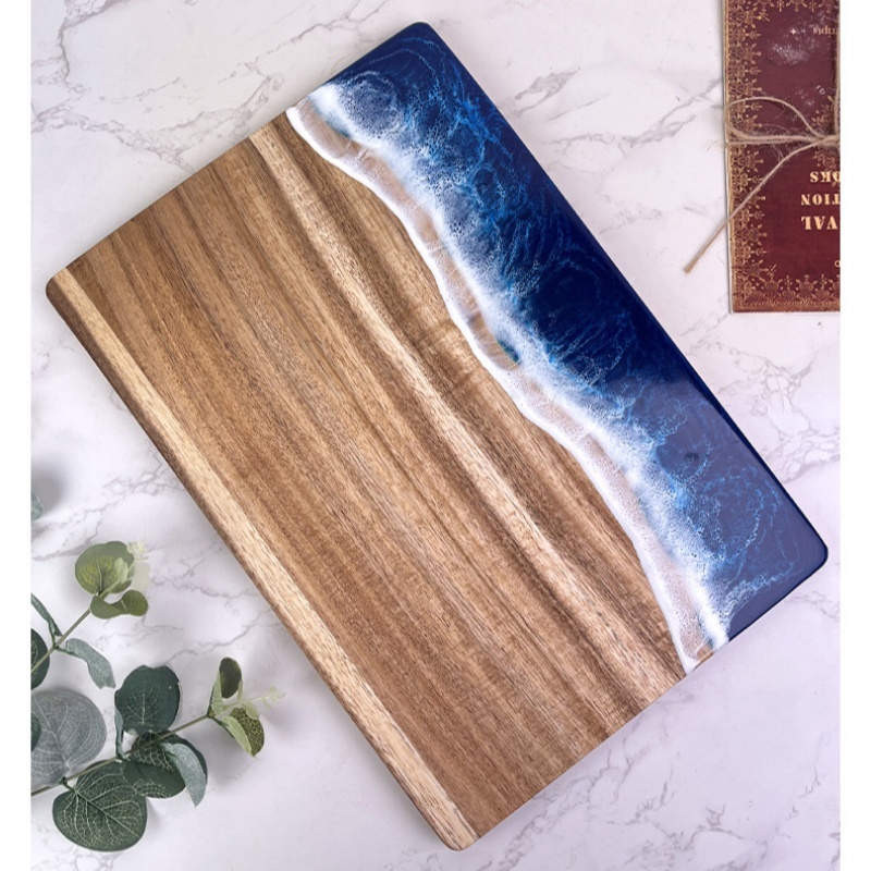 Wave Resin Acacia Cutting Boar - Woodworking Resin review and price