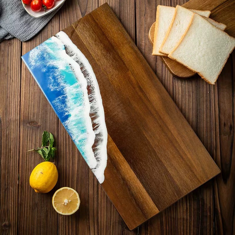 Wave Resin Acacia Cutting Boar - Woodworking Resin review and price