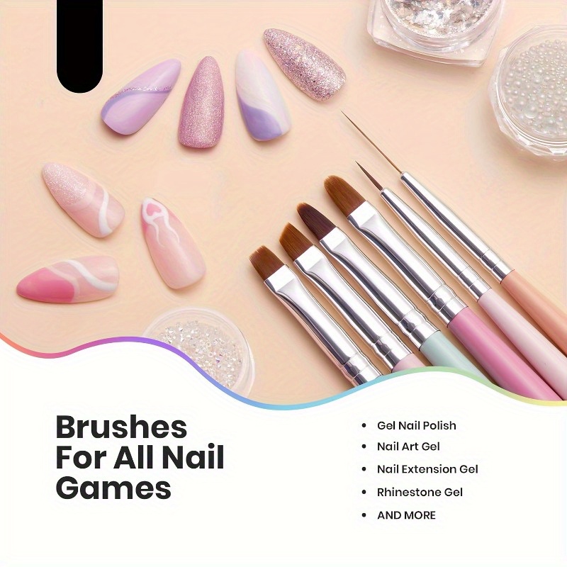6pcs Nails Art Brushes Set Man - Wood Chisel Set review and price