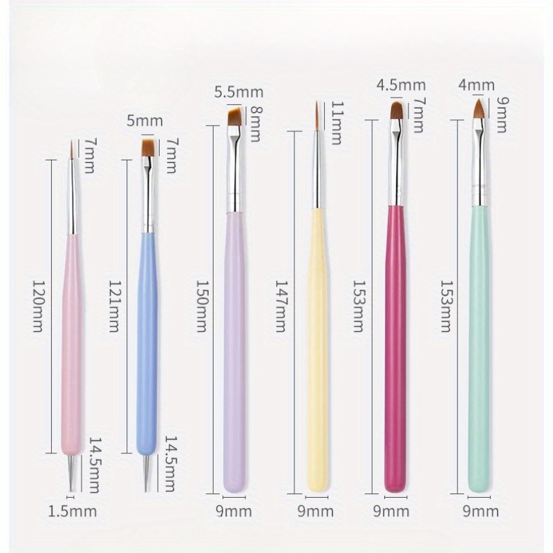 6pcs Nails Art Brushes Set Man - Wood Chisel Set review and price